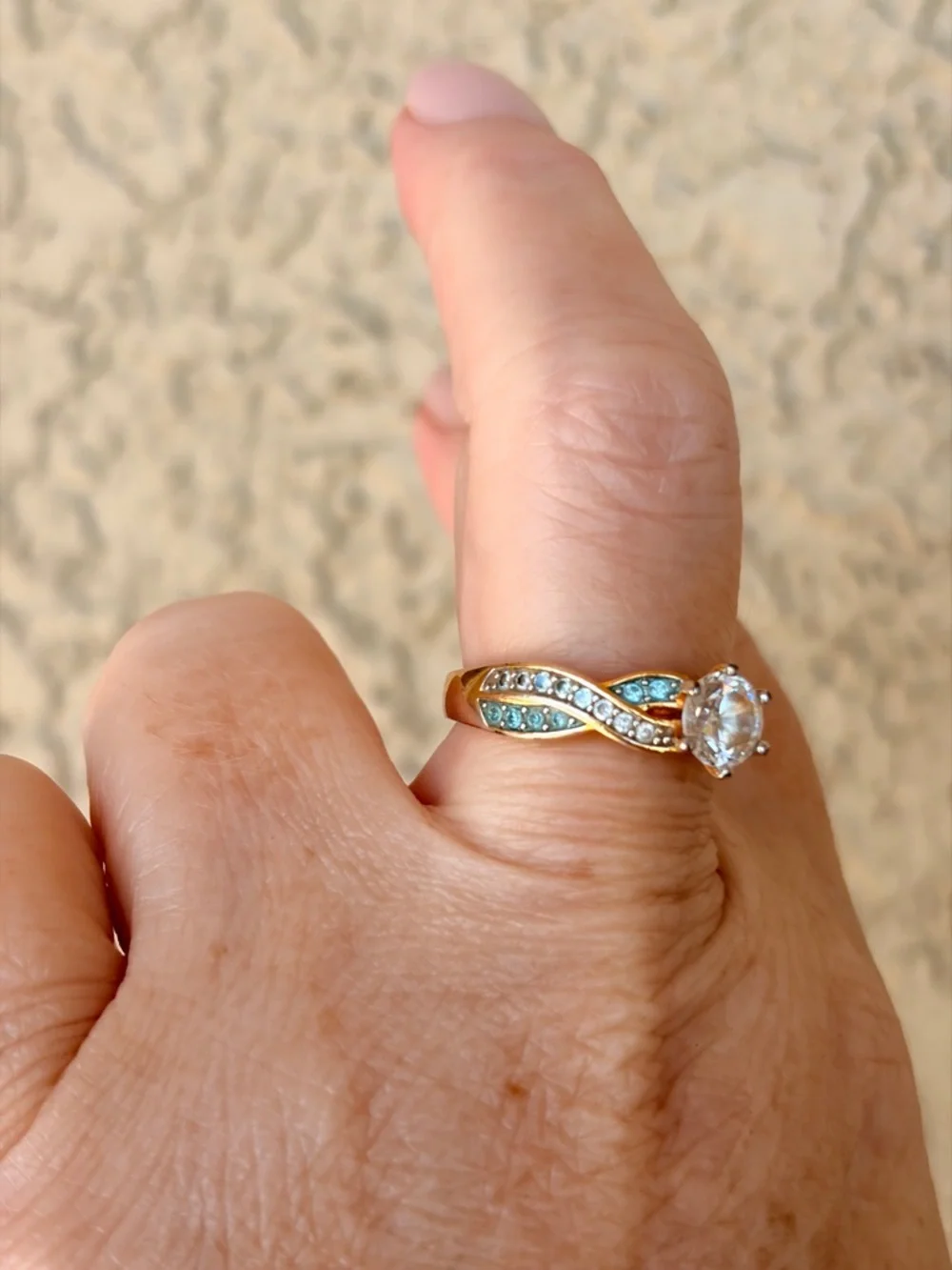Danbury Mint Birthstone Swirl Personalized Ring